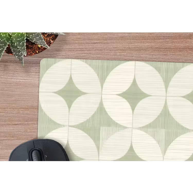 Muismat - Saliegroen - Geometrisch - Retro - Mid-Century - Patroon — 4