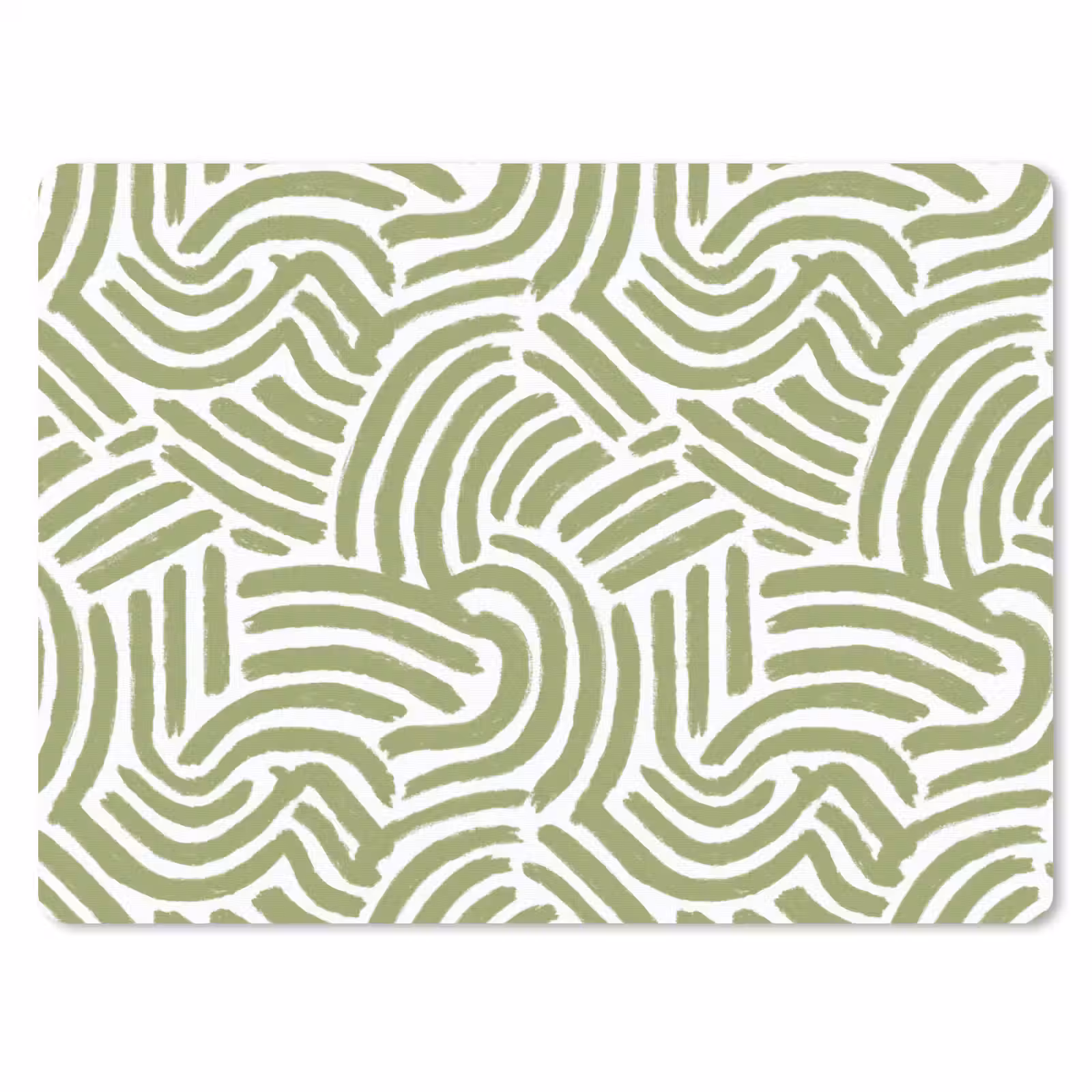 Muismat - Saliegroen - Abstract - Bogen - Handgetekend - Patroon — 1