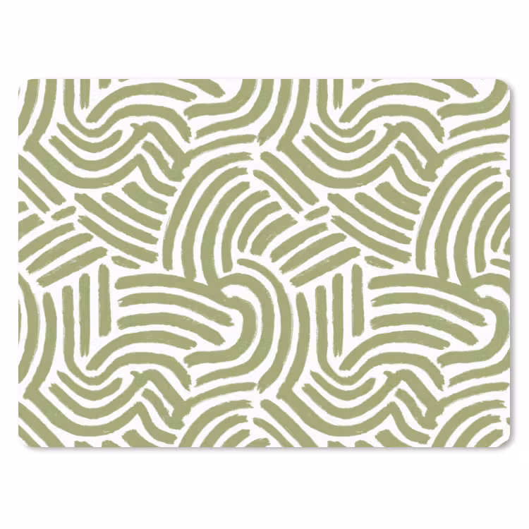 Muismat - Saliegroen - Abstract - Bogen - Handgetekend - Patroon — 1
