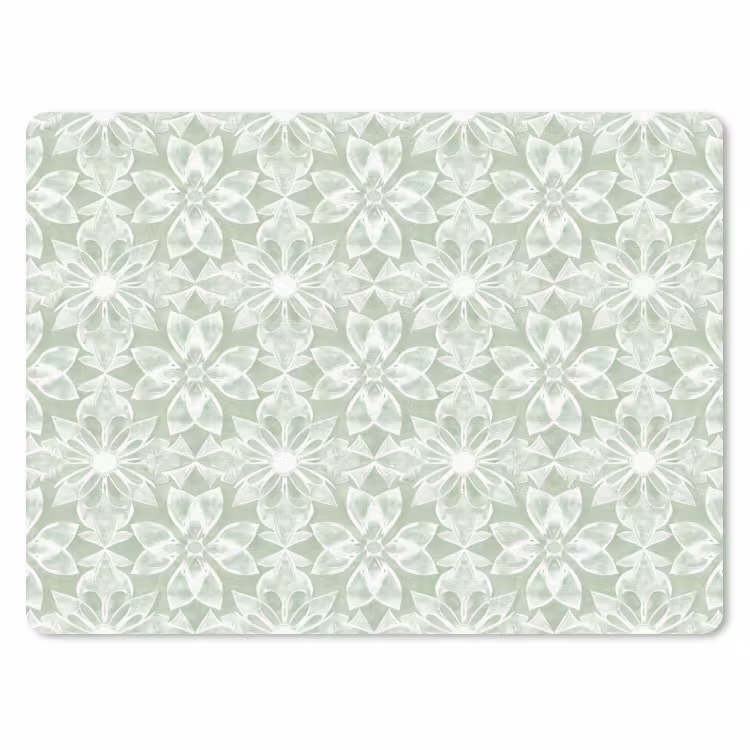 Muismat - Saliegroen - Symmetrisch - Mandala - Ornament - Patroon — 1