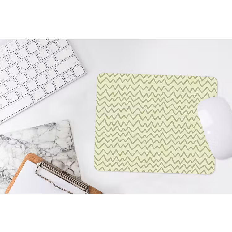 Muismat - Saliegroen - Zigzag - Handgetekend - Patroon — 2