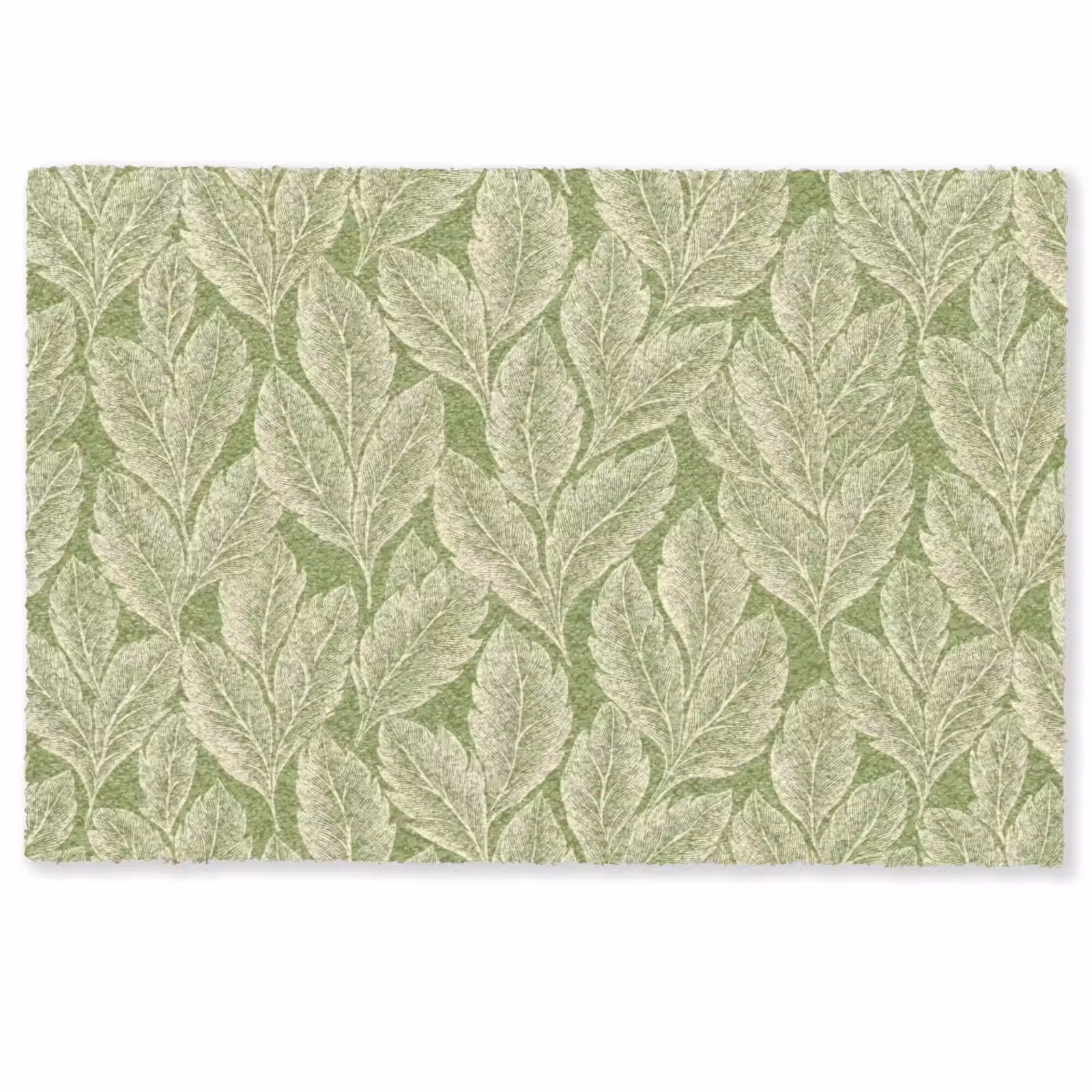 Deurmat - Groen - Botanisch - Bladeren - Vintage - Patroon — 1