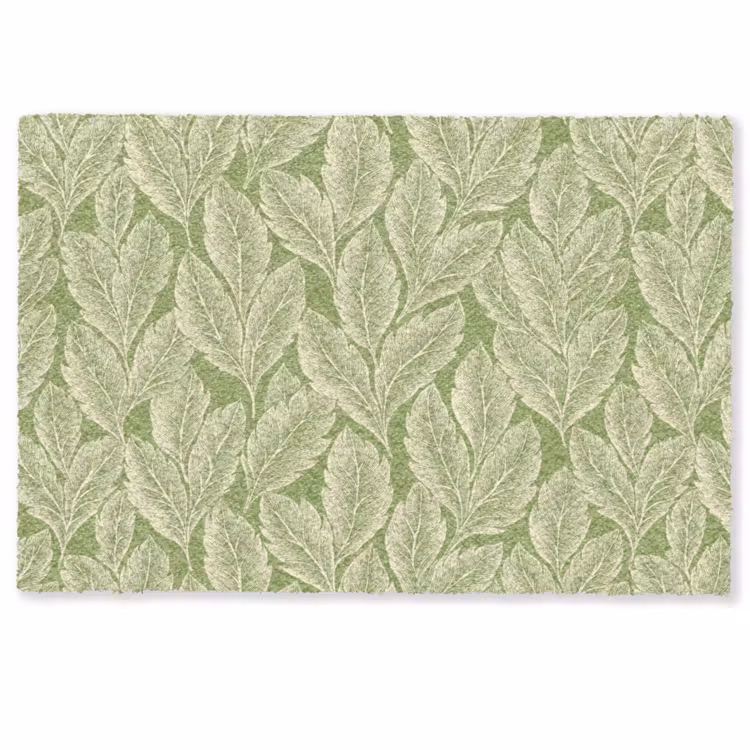 Deurmat - Groen - Botanisch - Bladeren - Vintage - Patroon — 1