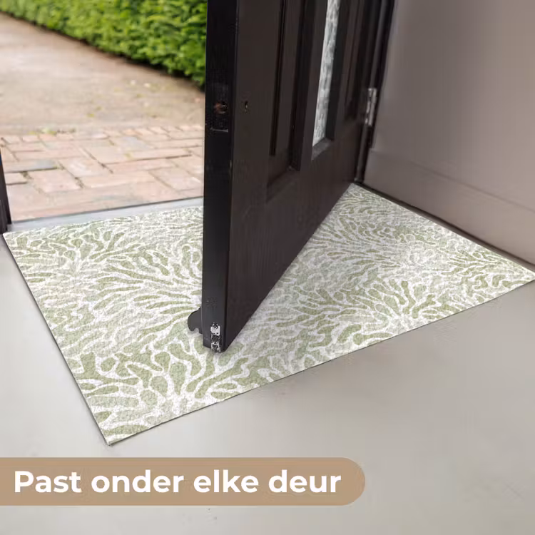 Deurmat - Saliegroen - Abstract - Organisch - Koraal - Patroon — 7