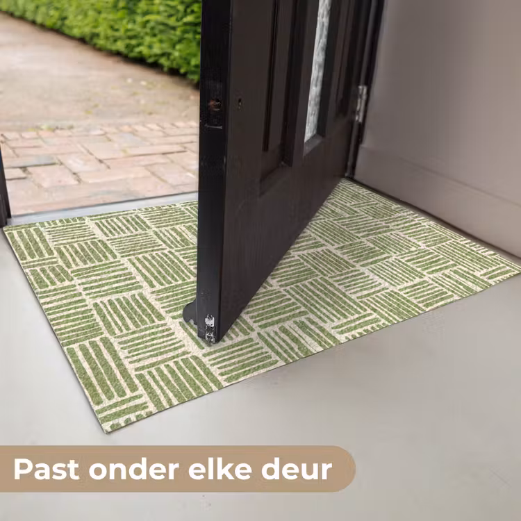 Deurmat - Saliegroen - Blokken - Handgetekend - Patroon — 7