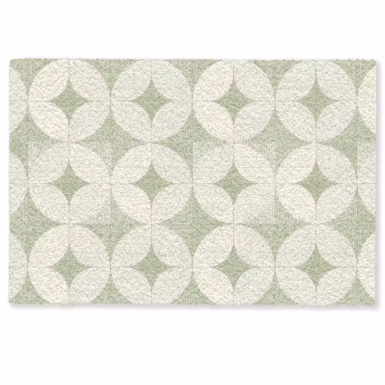 Deurmat - Saliegroen - Geometrisch - Retro - Mid-Century - Patroon — 1
