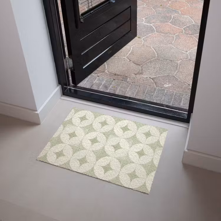 Deurmat - Saliegroen - Geometrisch - Retro - Mid-Century - Patroon — 4