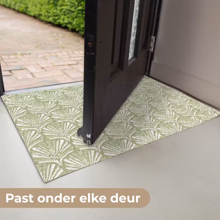 Deurmat - Saliegroen - Ginkgo Biloba - Waaier - Patroon — 7