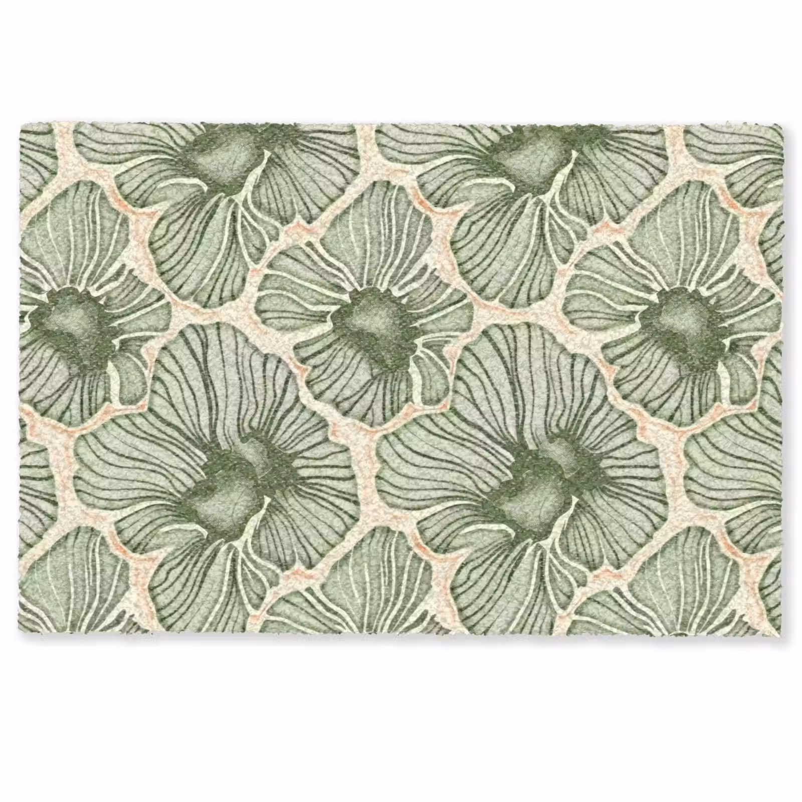 Deurmat - Groen - Botanisch - Bloemen - Organisch - Patroon — 1