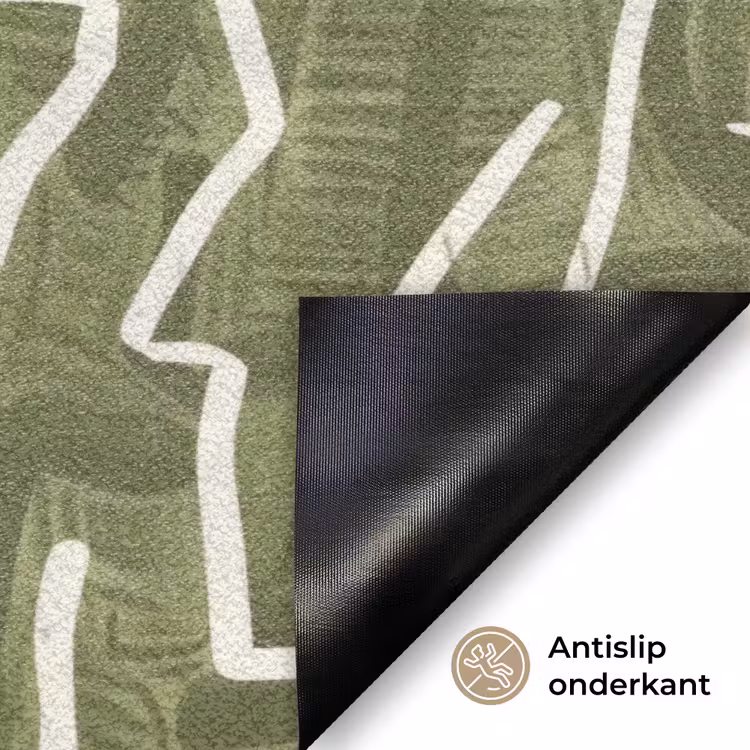 Deurmat - Groen - Abstract - Penseelstreken - Patroon — 6