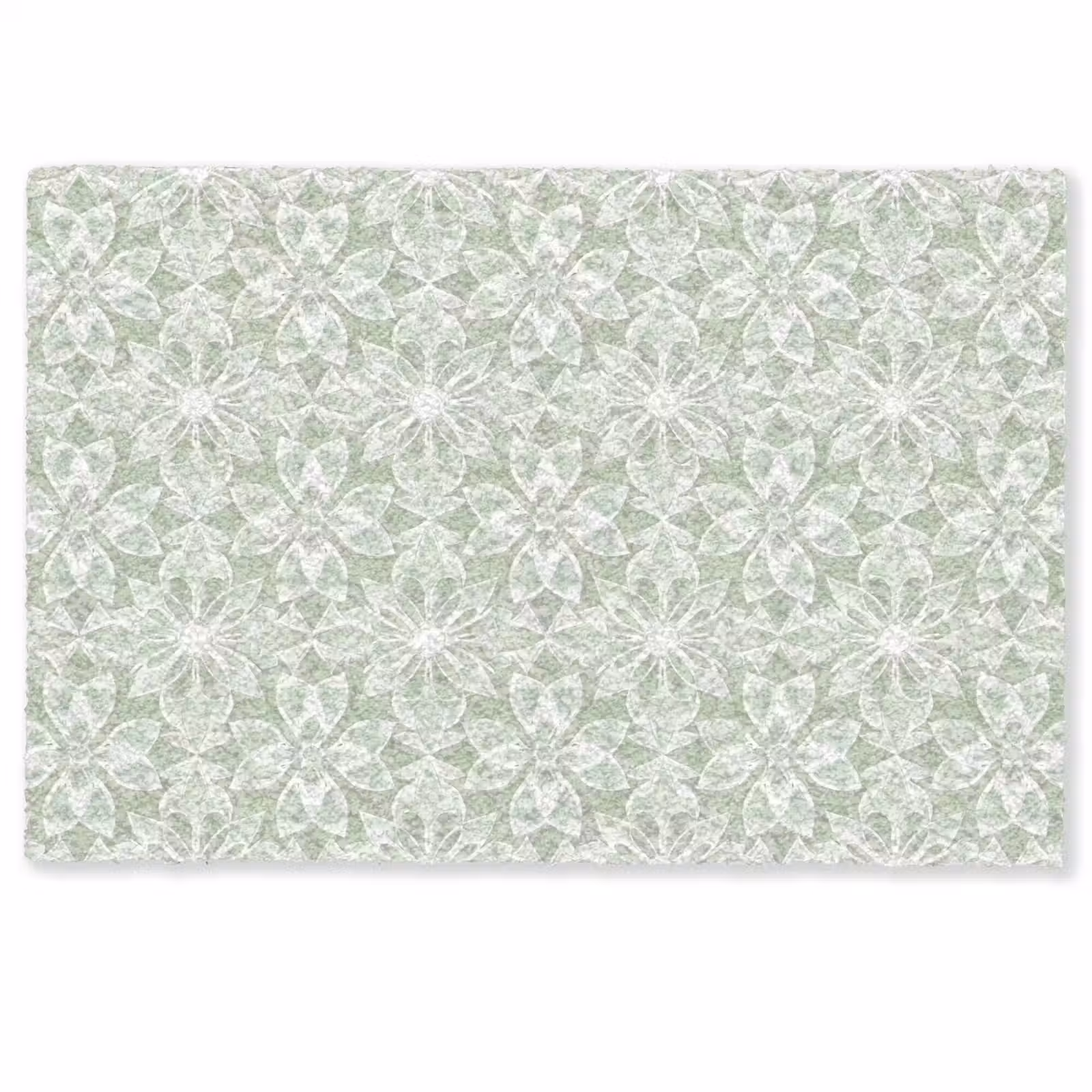 Deurmat - Saliegroen - Symmetrisch - Mandala - Ornament - Patroon — 1