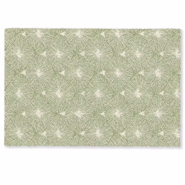 Deurmat - Saliegroen - Botanisch - Ruiten - Organisch - Patroon — 1