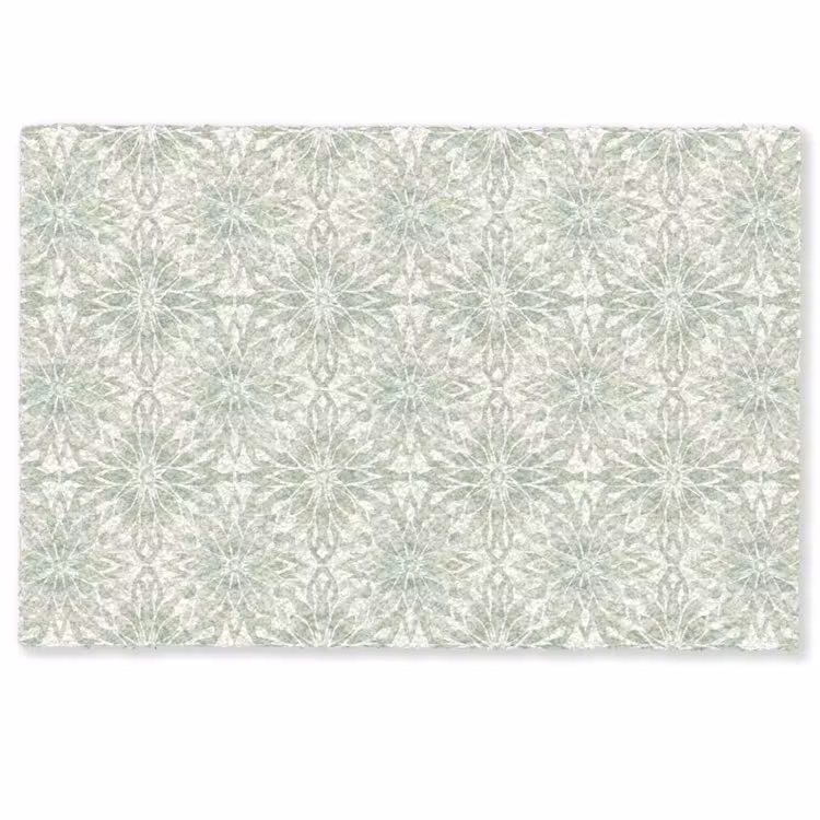 Deurmat - Saliegroen - Symmetrisch - Mandala - Ornament - Patroon — 1
