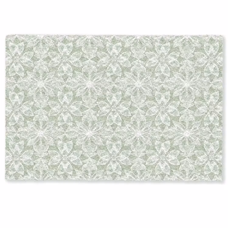 Deurmat - Saliegroen - Symmetrisch - Mandala - Ornament - Patroon — 1