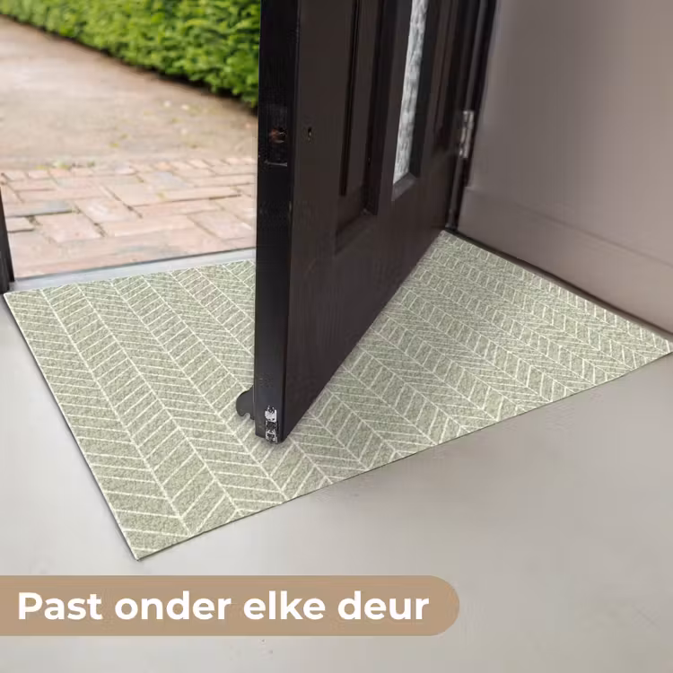 Deurmat - Saliegroen - Visgraat - Geometrisch - Patroon — 7