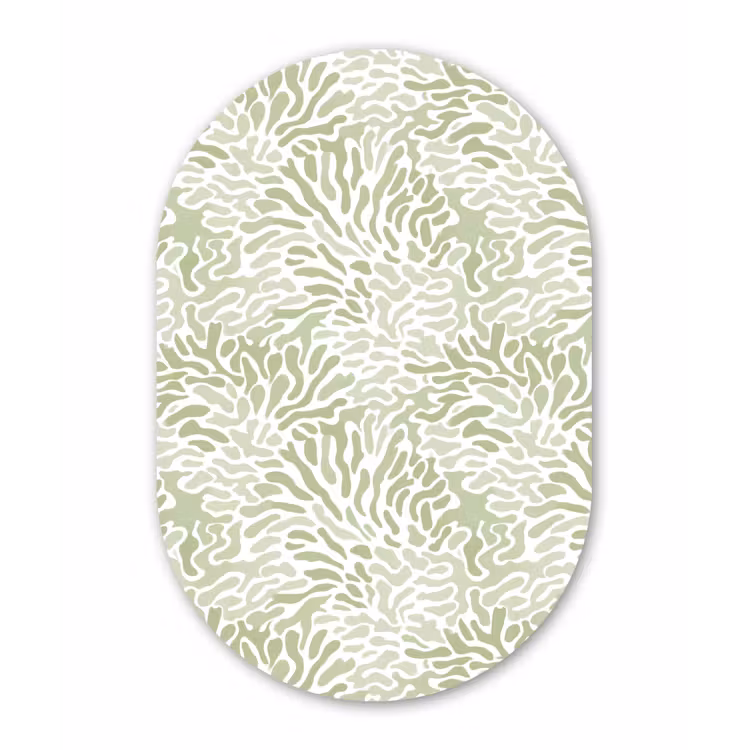 Muurovaal - Saliegroen - Abstract - Organisch - Koraal - Patroon — 3