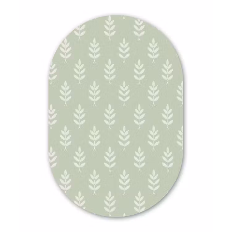 Muurovaal - Saliegroen - Botanisch - Takjes - Minimalistisch - Patroon — 3