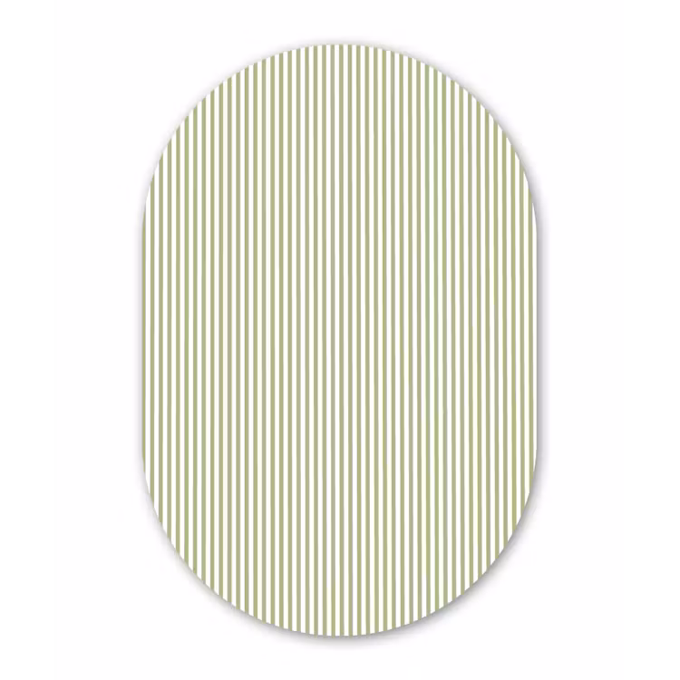Muurovaal - Saliegroen - Strepen - Minimalistisch - Patroon — 3