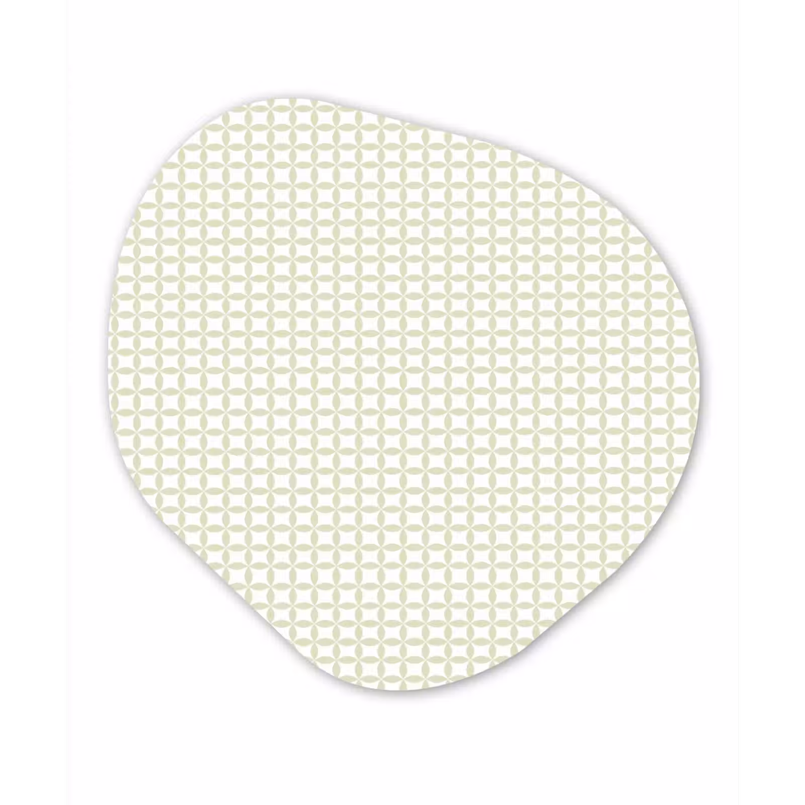 Organisch schilderij glas - Saliegroen - Geometrisch - Cirkels - Patroon — 1