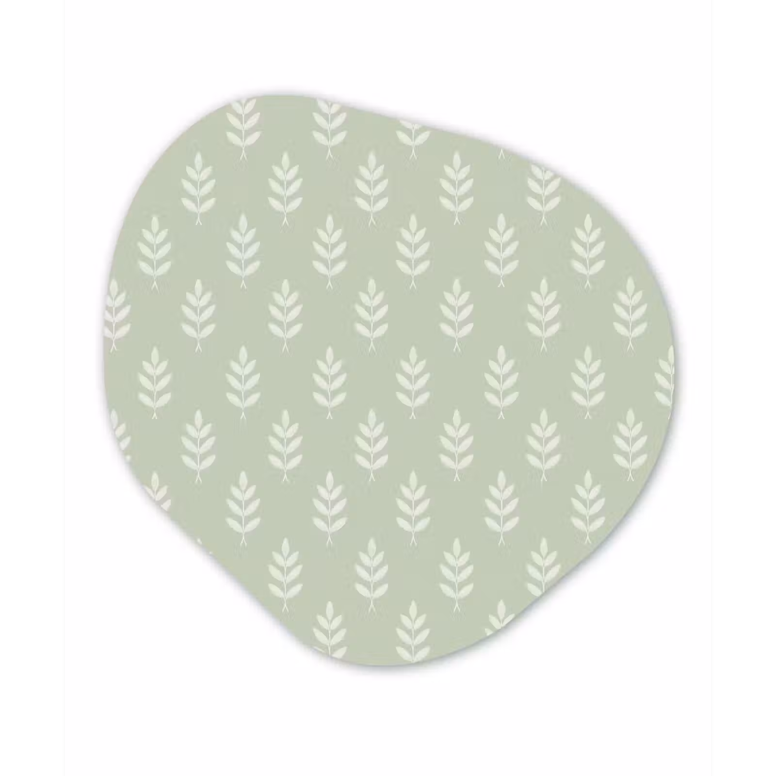 Organisch schilderij glas - Saliegroen - Botanisch - Takjes - Minimalistisch - Patroon — 1