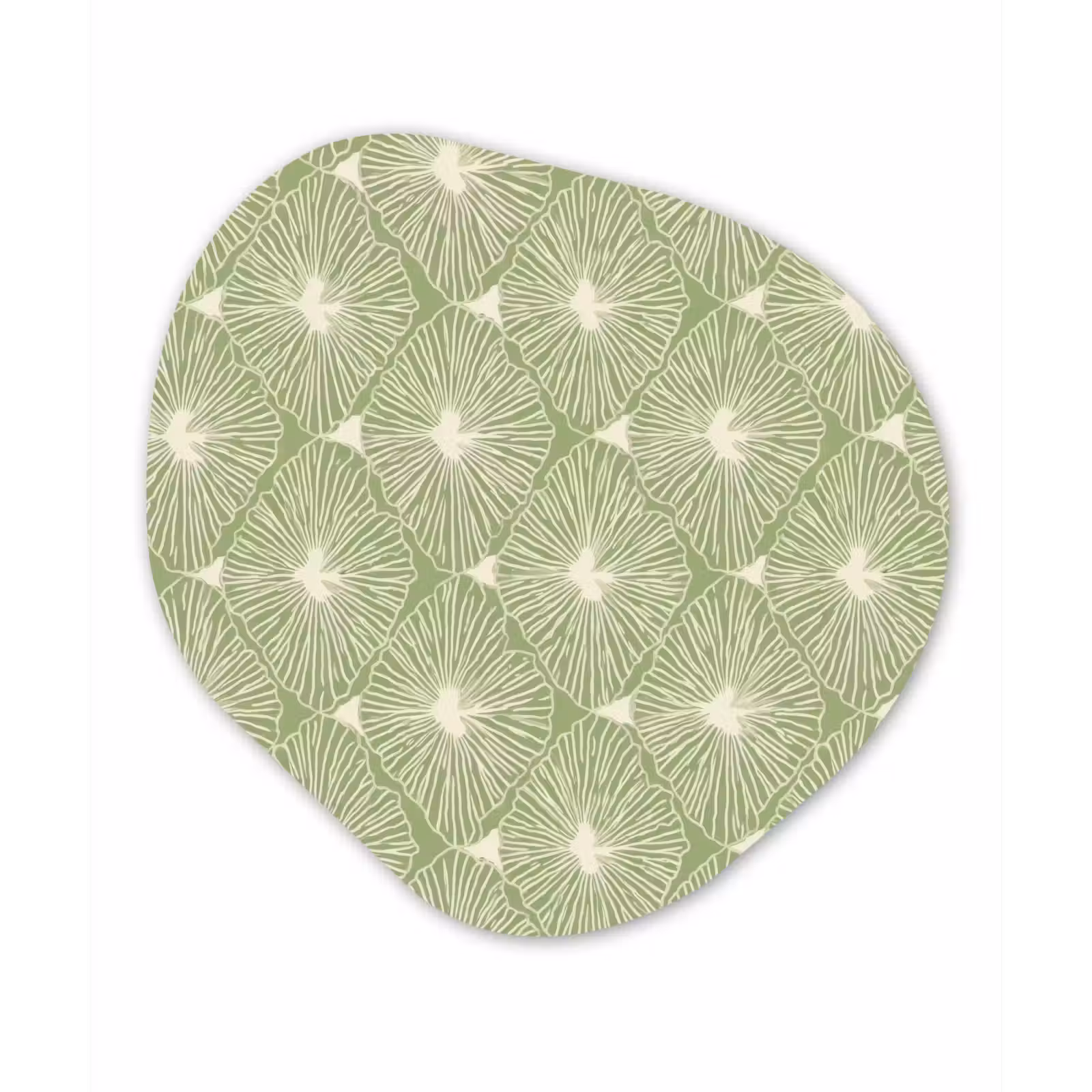Organisch schilderij glas - Saliegroen - Botanisch - Ruiten - Organisch - Patroon — 1