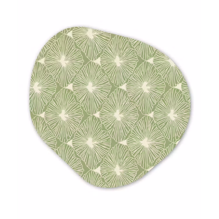 Organisch schilderij glas - Saliegroen - Botanisch - Ruiten - Organisch - Patroon — 1