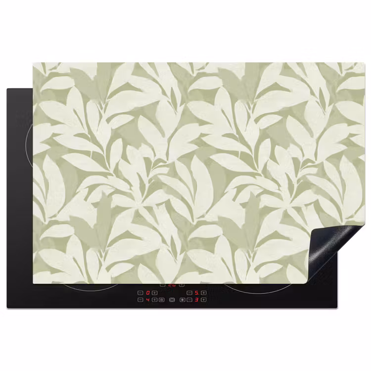 Inductiebeschermer - Saliegroen - Botanisch - Minimalistisch - Patroon — 1