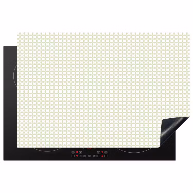Inductiebeschermer - Saliegroen - Geometrisch - Cirkels - Patroon — 1
