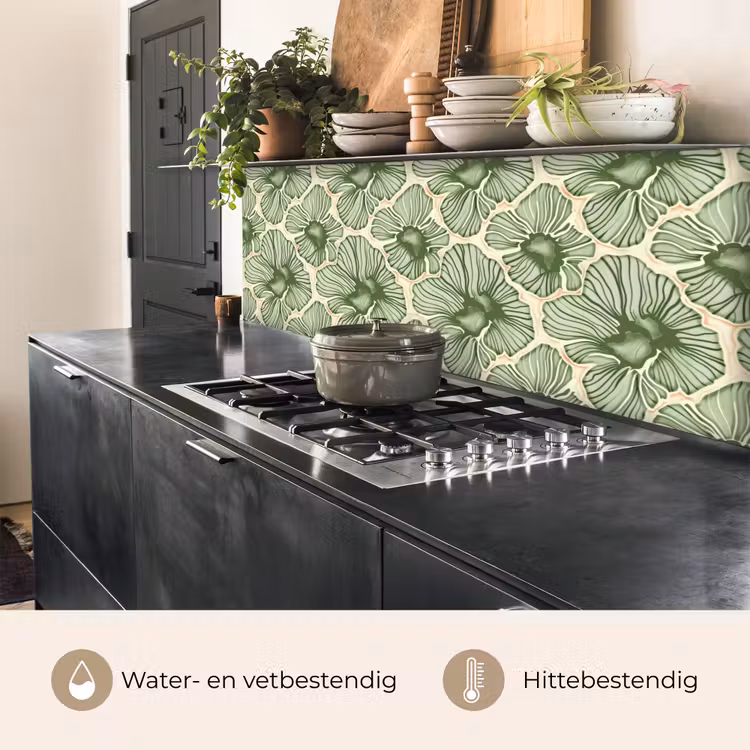 Keuken achterwand - Groen - Botanisch - Bloemen - Organisch - Patroon — 5