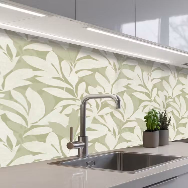 Keuken achterwand - Saliegroen - Botanisch - Minimalistisch - Patroon — 2