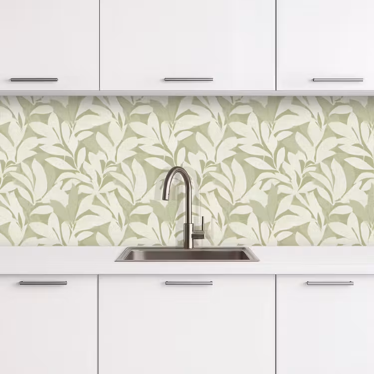 Keuken achterwand - Saliegroen - Botanisch - Minimalistisch - Patroon — 4