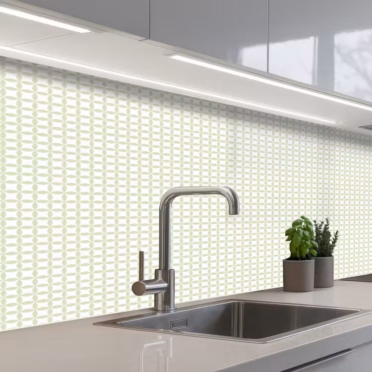 Keuken achterwand - Saliegroen - Geometrisch - Cirkels - Patroon — 2