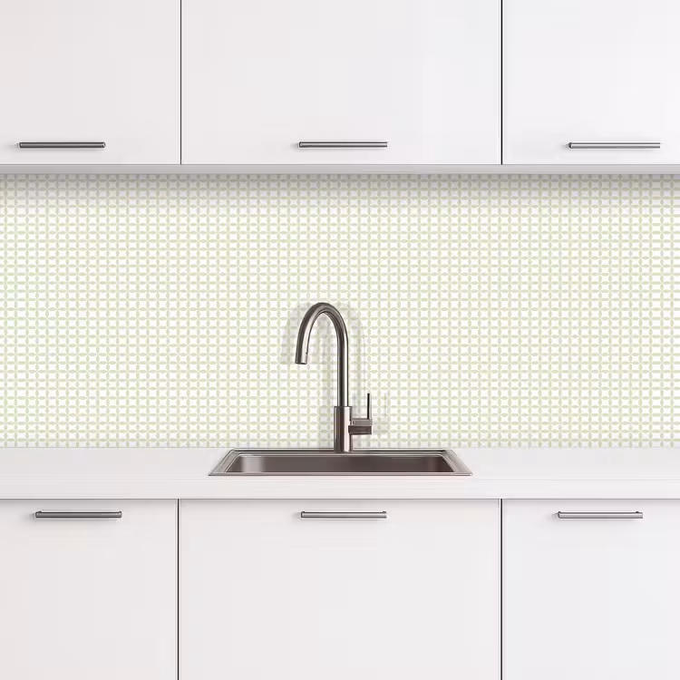Keuken achterwand - Saliegroen - Geometrisch - Cirkels - Patroon — 4