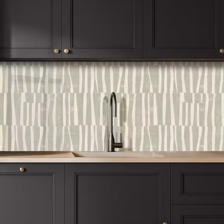 Keuken achterwand - Saliegroen - Strepen - Geometrisch - Textuur - Patroon — 6