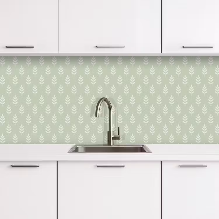 Keuken achterwand - Saliegroen - Botanisch - Takjes - Minimalistisch - Patroon — 4