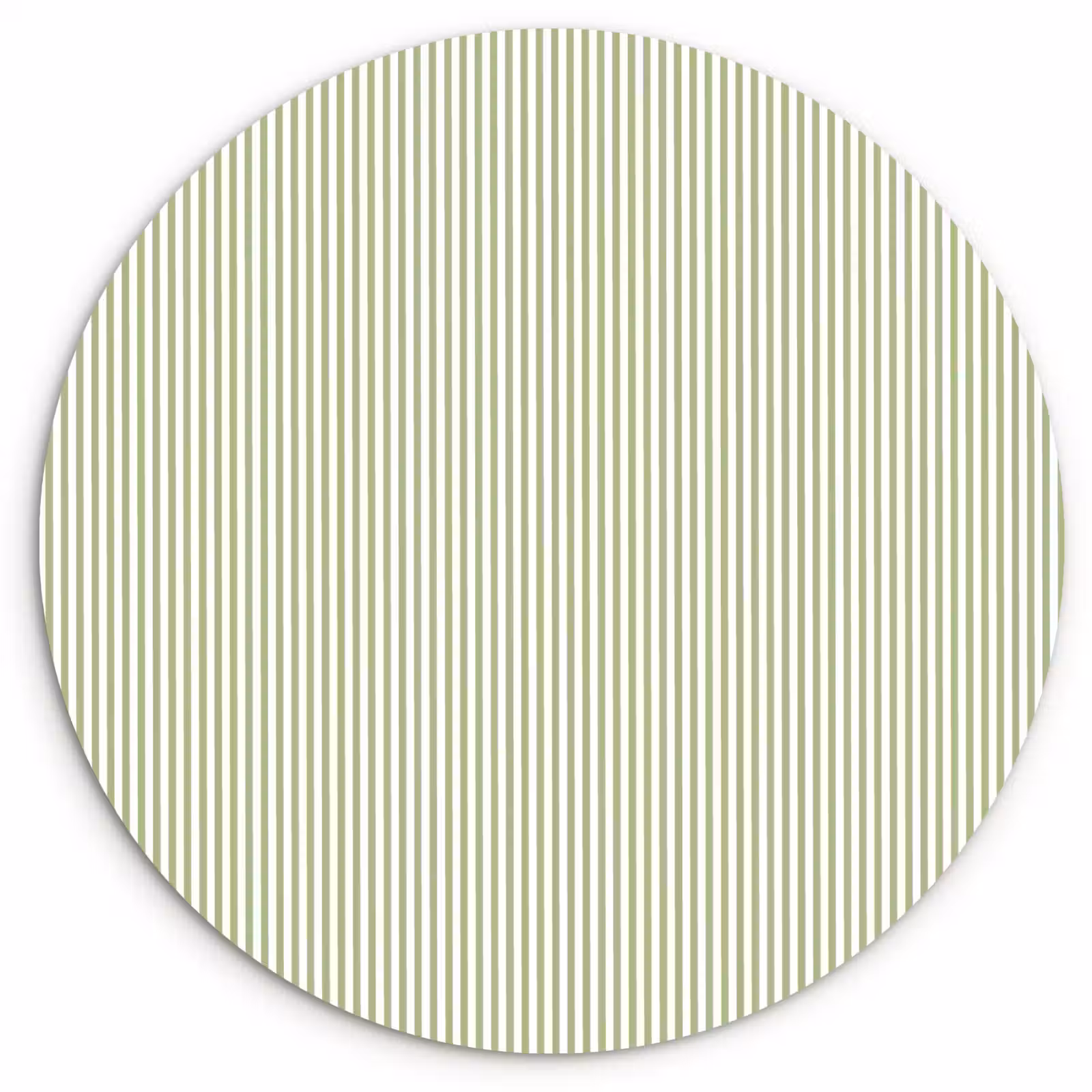 Muurcirkel - Saliegroen - Strepen - Minimalistisch - Patroon — 1