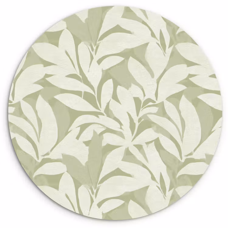 Muurcirkel - Saliegroen - Botanisch - Minimalistisch - Patroon — 1