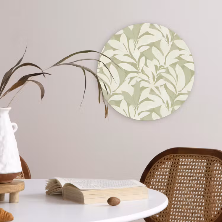 Muurcirkel - Saliegroen - Botanisch - Minimalistisch - Patroon — 4