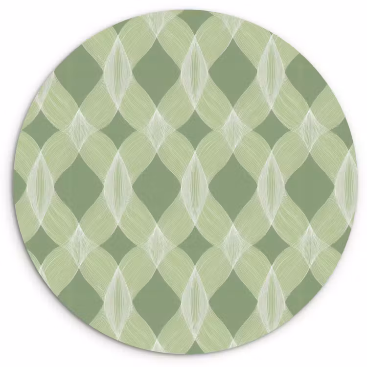 Muurcirkel - Saliegroen - Geometrisch - Organisch - Traliewerk - Patroon — 1