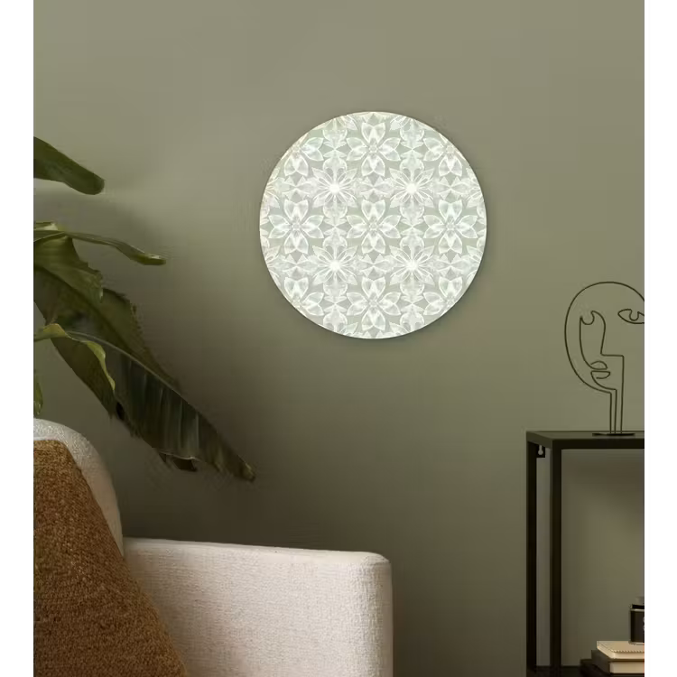 Muurcirkel - Saliegroen - Symmetrisch - Mandala - Ornament - Patroon — 3