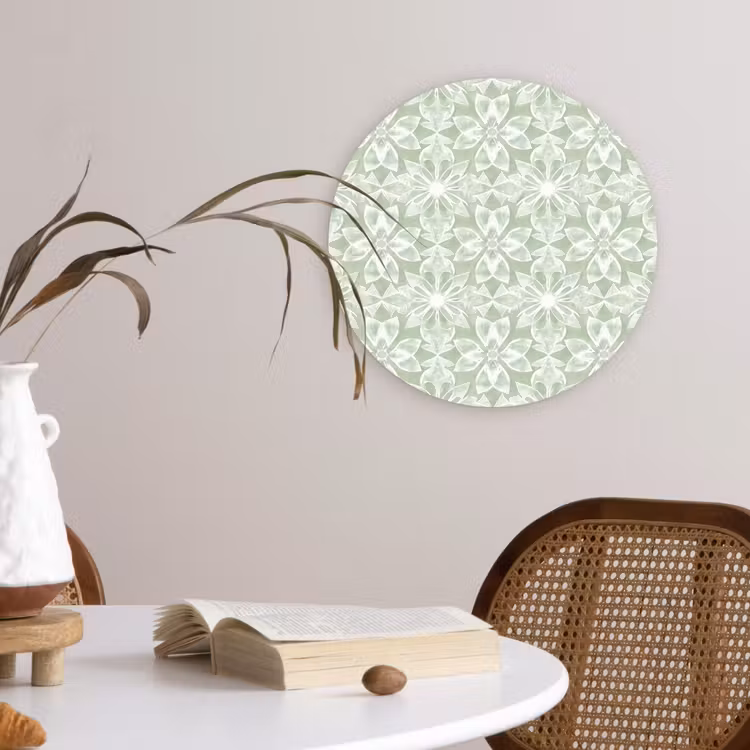 Muurcirkel - Saliegroen - Symmetrisch - Mandala - Ornament - Patroon — 4