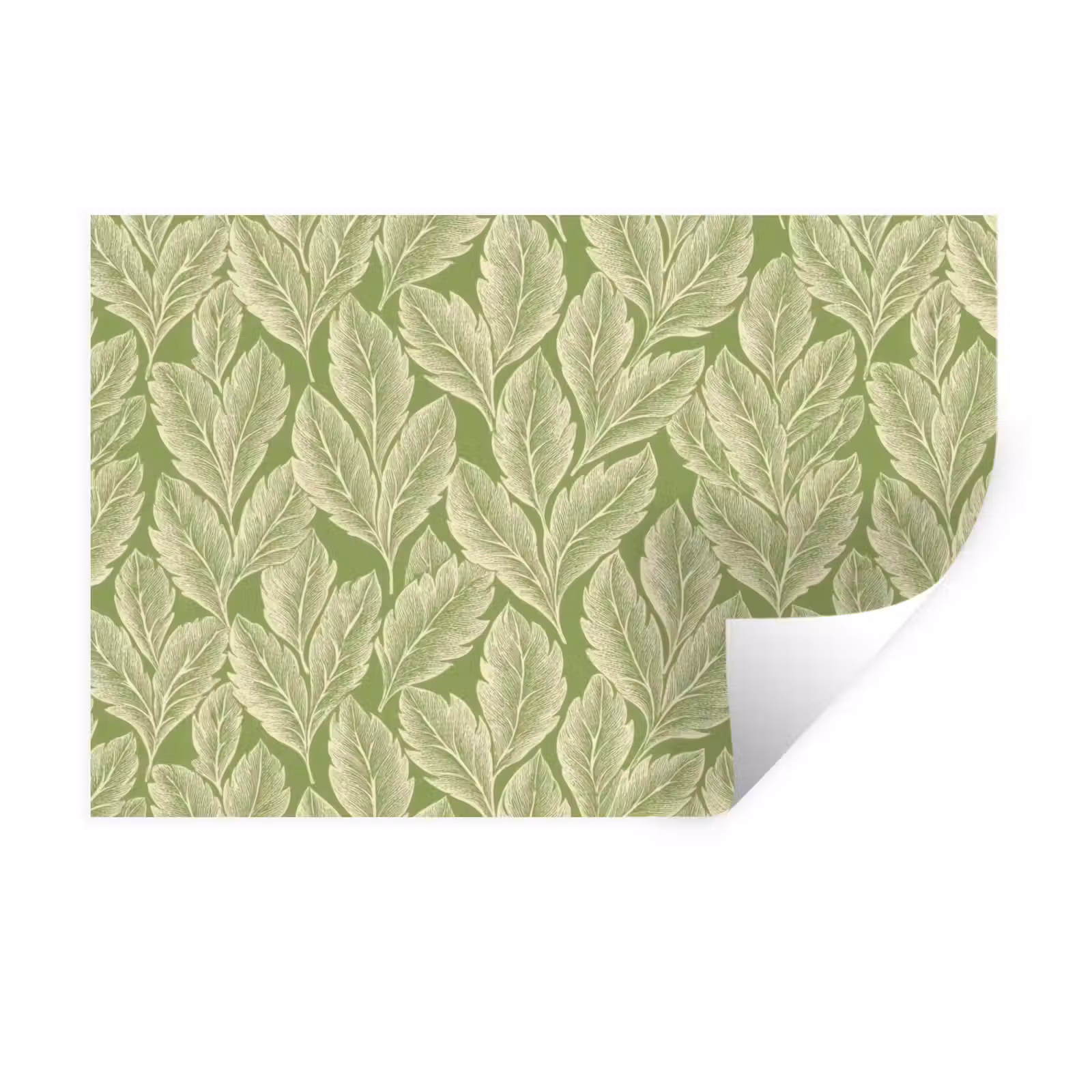 Muursticker - Groen - Botanisch - Bladeren - Vintage - Patroon — 1