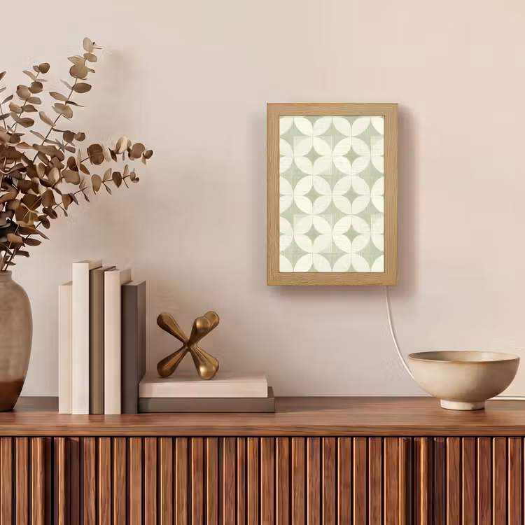 Gepersonaliseerd Lightbox - Saliegroen - Geometrisch - Retro - Mid-Century - Patroon — 4