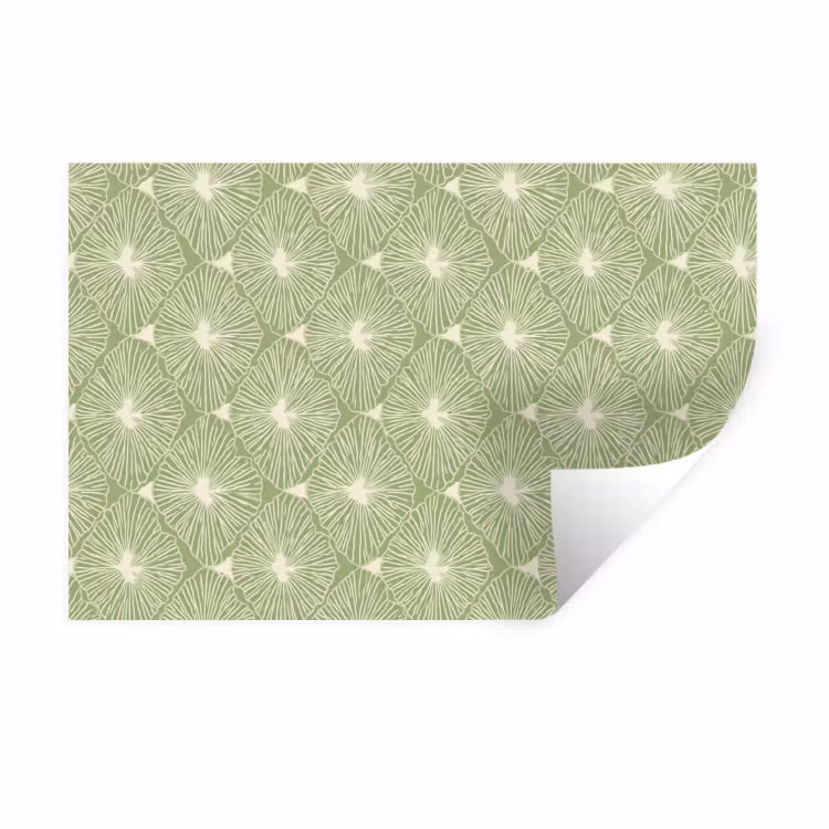 Muursticker - Saliegroen - Botanisch - Ruiten - Organisch - Patroon — 1