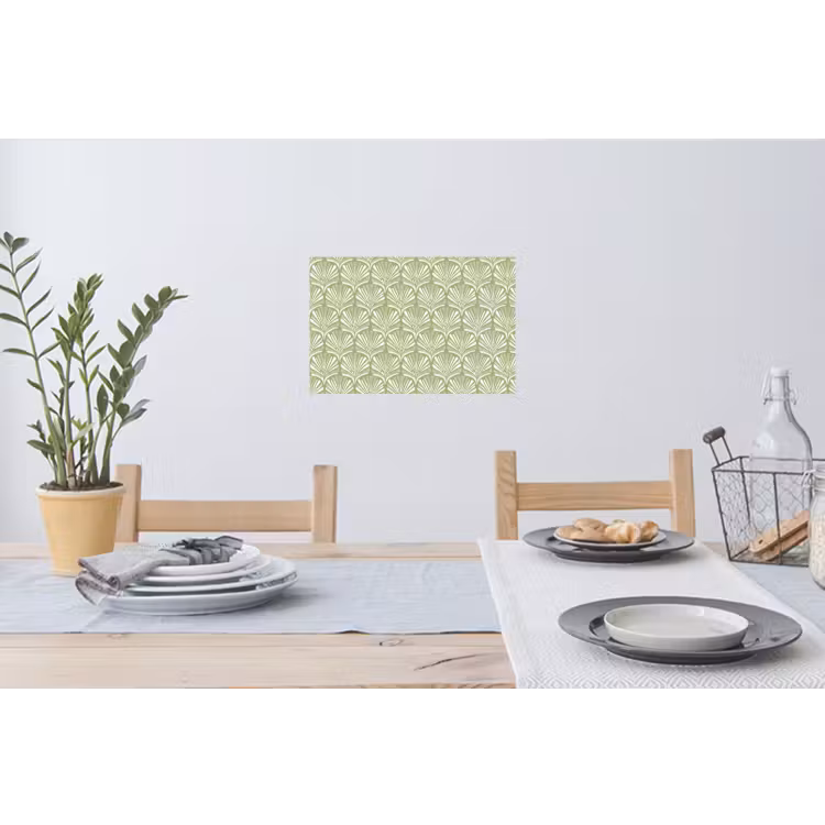 Muursticker - Saliegroen - Ginkgo Biloba - Waaier - Patroon — 3