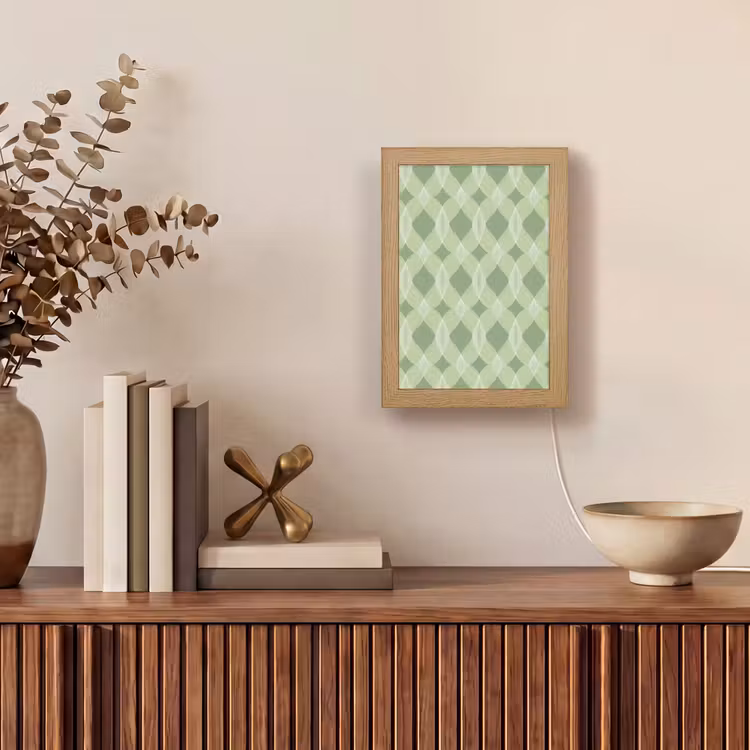 Gepersonaliseerd Lightbox - Saliegroen - Geometrisch - Organisch - Traliewerk - Patroon — 4