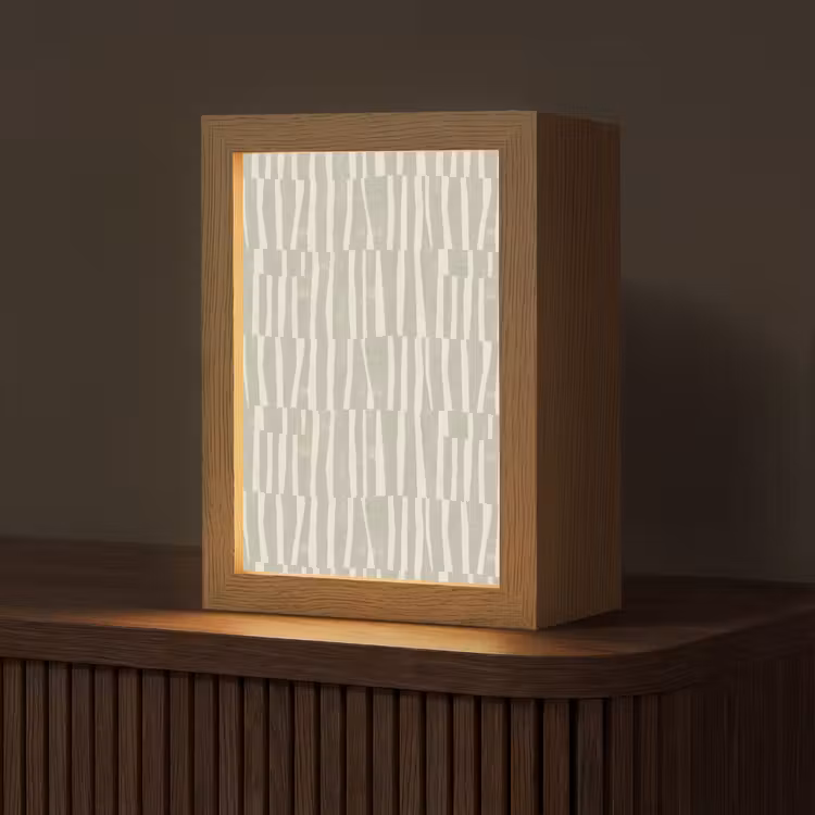 Gepersonaliseerd Lightbox - Saliegroen - Strepen - Geometrisch - Textuur - Patroon — 1