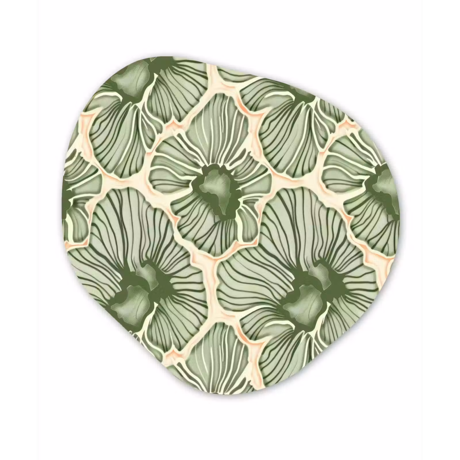 Organisch schilderij aluminium - Groen - Botanisch - Bloemen - Organisch - Patroon — 1