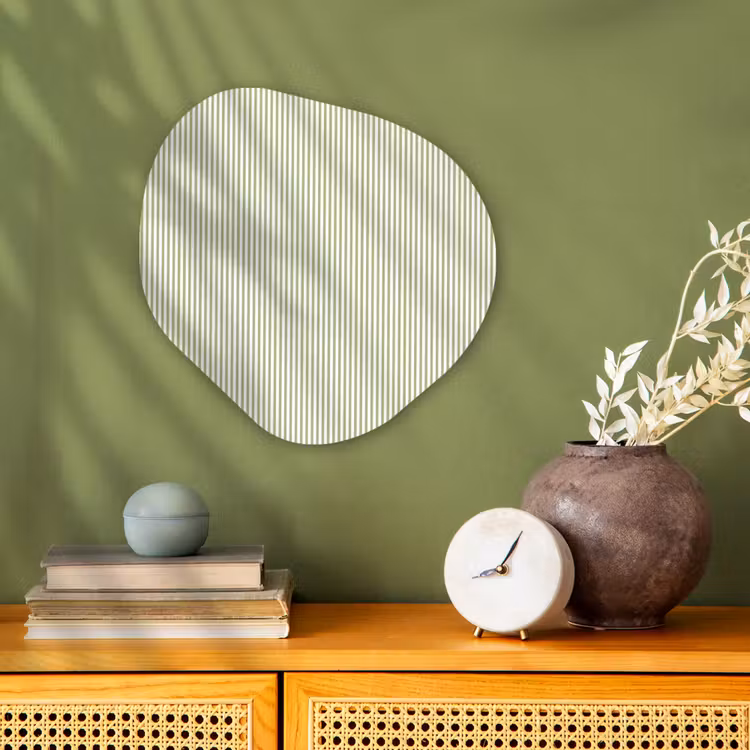 Organisch schilderij forex - Saliegroen - Strepen - Minimalistisch - Patroon — 2