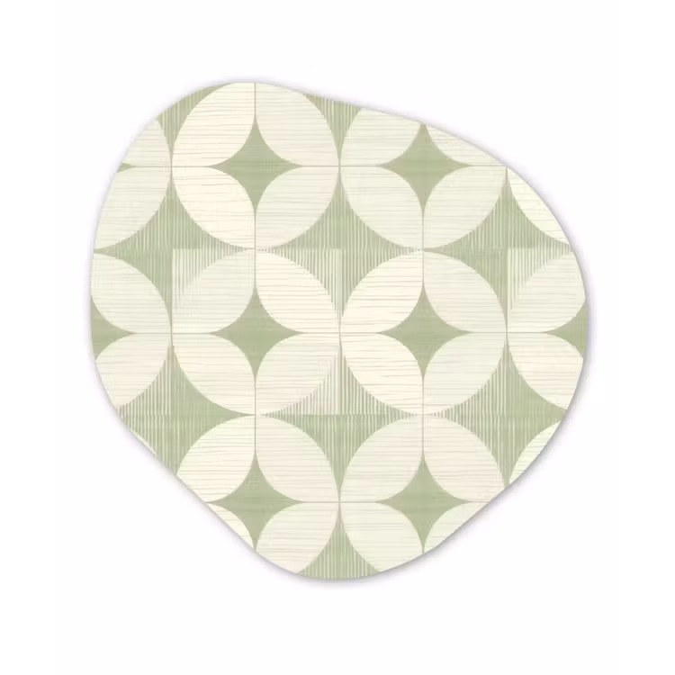 Organisch schilderij forex - Saliegroen - Geometrisch - Retro - Mid-Century - Patroon — 1